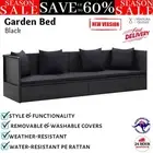 Garden Bed Black Poly Rattan Outdoor Patio Sofa Daybed Seat Furniture vidaXL