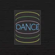 Dance Sign for Business Displays | LED Flex Neon | 24"W x 31"H x 1"D