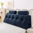 Headboard Pillow for Perfect Reading and Relaxation - Blue Wedge Backrest Pil...