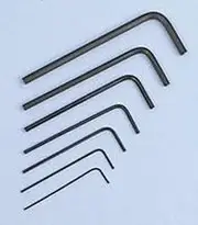7pc Miniature L Shaped Hex Key Set