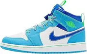 [Nike] Big Kid's Jordan 1 Mid SE Sprite Blue Dk Powder Blue/Racer Blue (DA8010 400) - 6.5
