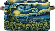Starry Night Closet Organizer Box, Decorative Rectangle Nursery Room Organizer Storage, Set of 2