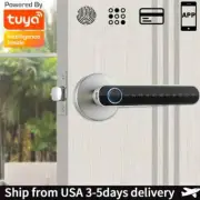 Smart Fingerprint Door Lock Handle with Key Card Digital Door Lock Electronic