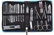 KALLORY Stainless Steel Manicure Tools Set 26piece Kit Portable for Home Travel