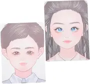 GLSTOY Face Painting Stencils for Boys and Girls Makeup Practice Set Silicone Mannequin Head Brush Holder Organizer