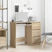 Desk Sonoma Oak 90x45x76 cm Engineered Wood Home Office Furniture Workstation