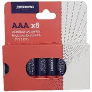 J.Burrows AAA Batteries 8 Pack