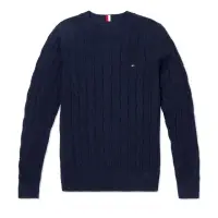 在飛比找momo購物網優惠-【Tommy Hilfiger】TOMMY 經典圓領刺繡小L