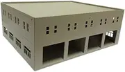 Outland Models Train Railway Garage/Logistics Centre Unpainted HO OO Scale