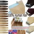 Invisible Tape In Remy Human Hair Extensions Skin Weft Balayage Ombre Color Hair