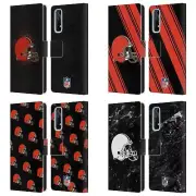 OFFICIAL NFL CLEVELAND BROWNS ARTWORK LEATHER BOOK WALLET CASE FOR REALME PHONES