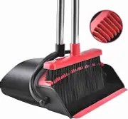 Broom and Dustpan Set Red and Black