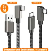 5M USB Type C Fast Charger Link Cable for Meta Quest 3/2/Pro/Pico 4/PC/Steam VR