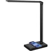 LED Desk Lamp with Wireless Charger, USB Charging Port, Dimmable Eye-Caring D...