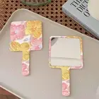 Square Cosmetic Mirror Hand-Held Square Mirrors Adorable Makeup Tools Girls