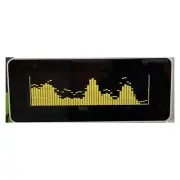 AK25664_V2.0 Music Spectrum Rhythm Light Desktop Clock Yellow Remote Control