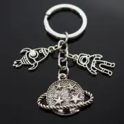 Rocket Spaceship Astronaut Planet Star Pendant Charm Keychain Gift