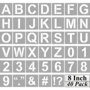 8 inch Large Letter Stencils Alphabet Stencils for Painting on Wood Stencil