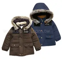 在飛比找Yahoo!奇摩拍賣優惠-冬季款成本出清☆╮保暖帥氣禦寒款內裡鋪棉男童連帽外套(全新)