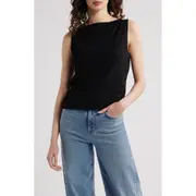 FRAME The Drape Cowl Back Tank in Black at Nordstrom, Size Xx-Small