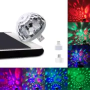 1x USB Mini Disco DJ Ball Car Party Atmospher Light Bar Colorful Sound Lamp (for: Mini)