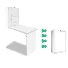 Artiss Computer Desk Bookshelf Wall Mount Foldable Home Office Study Table White