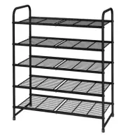 Simple Trending 5-Tier Stackable Shoe Rack, Expandable & Adjustable Shoe...