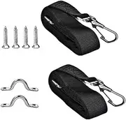 Adjustable Bimini Top Straps Boat Cover Strap with Double End Snap Hook Boat Awning Hardware 2PCS Cover Straps