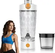 ProBlend One-Touch Shaker, Smooth Protein Mix Anywhere, USB Rechargeable Portable Electric Protein Powder Mixing Cup with Powder Box for Exercise, 22oz Electric Protein Shaker Bottle (Color-E)