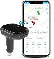LNCOON Car GPS Tracker, 4G Hidden GPS Tracker Device, Dual USB Type C Charging Port, Real Time Location, Multiple Alerts, Fatigue Driving Reminder, LN-D51