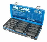 Kincrome 14-PIECE METRIC DEEP SOCKET SET K28206 1/2" Drive, EVA Tray *Aust Brand