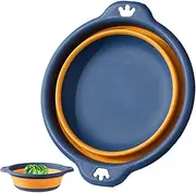 Foldable Sink Basin - Round Collapsible Dish Bowl | Multi-Use Collapsible Lavabre Bathtub, Tableware for Camping with Wasted Handles