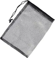 Perfeclan Golf Mesh Bag Black Portable with Cord Lock Closure Multi Purpose Nylon Drawstring Bag for Diving Baseball Swimming Gym Beach