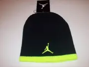 Jordan Jumpman Boys Hat Cold Weather Beanie 4-7 Black Volt Nike New