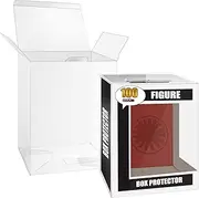 100 Pack Clear Protectors Case Compatible with Funko, 4" Pop Figures, Strong Thick Plastic Protectors