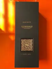 Glenmorangie Signet Empty Scotch Whisky Collectible Bottle Holder Box Black 14"