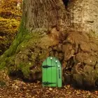 Miniature Elf Fairy Door Figurines Wooden Home Garden Sculptures Decor (B)