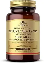 Solgar - Methylcobalamin Vitamin B12 5000 mcg. - 60 Nugget(s)