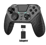 Controller For PS4 PS3 PS Playstation 4 3 PC Control Wireless Bluetooth Mobile Android TV Gamepad Gaming Game Pad Joystick Phone Black with Adapter