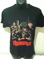 FRANKENSTEIN AND THE MONSTER FROM HELL T-SHIRT Hammer Films Girls Fitted Medium