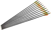 AIMALL 10X/20X/50X 32" FiberGlass Arrows Archery Hunting Compound Bow Fiber Glass Bows - Perfect for Hunting & Target Practice