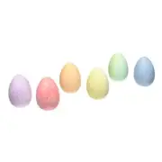 6 Pcs Cartoon Egg-shaped Dustless Chalk Colored Dustless Chalk Washable Reusable