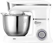 Multifunction Electric Dough Mixer Stand Kitchen Machine with Automatic Kneading Egg Beating and Meat Grinding Attachment Ivory White (Ivory white (KM-904))