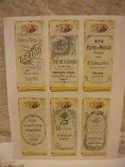 Vintage Paris Perfume Lotion Labels (Stickers) for Scrap booking or Bottles (6)