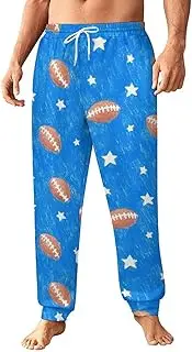 [Generic] Men's Sweatpants, Stars and Stripes Football Print-66, Polyester Joggers, Sweatpants Jogging Pants for Workout Running