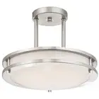 LB72130 LED Semi Flush Mount Ceiling Fixture, Antique Brushed Nickel Finish, ...