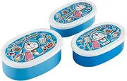 Skater SRS3SAG-A Doraemon Bento Box, Stickers, 30.9 fl oz (860 ml), Set of 3, Sealing Containers, Storage Containers, Made in Japan