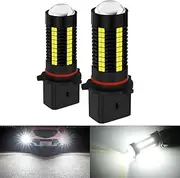 Sidaqi 12278 PSX26W LED Fog Light Bulbs 6000K White Extremely Bright 4000LM 126PCS 5730Chips PSX26W H28W Fog Lights Daytime Running Lights DRL for Cars Trucks 12-30V