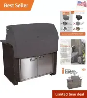 Ravenna Water-Resistant 32 Inch Built-In BBQ Grill Top Cover, Taupe
