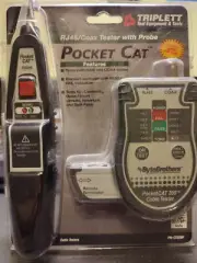 Byte Brothers RJ45/COAX Tester with Probe Pocket CAT 200 CTX200P Triplett - New!